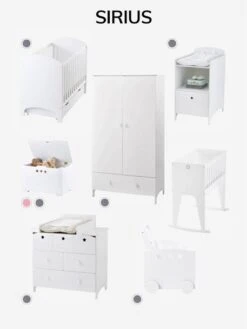 Armoire 2 Portes LIGNE SIRIUS Blanc - Vertbaudet -magasin de meubles pour enfants armoire 2 portes ligne sirius 5