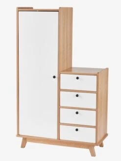 Armoire Vintage Blanc Clair Uni - Vertbaudet -magasin de meubles pour enfants armoire vintage 4
