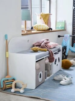 Banquette LIGNE SIRIUS Blanc/gris - Vertbaudet -magasin de meubles pour enfants banquette ligne sirius 2