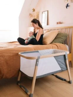 Berceau De Voyage Vertbaudet Naturel/gris - Vertbaudet -magasin de meubles pour enfants berceau de voyage vertbaudet 3