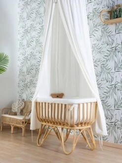 Berceau En Rotin Avec Matelas CHILDHOME Naturel - Childhome