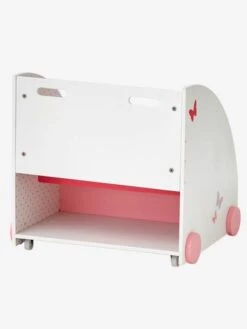Bibliothèque à Roulettes ENVOLEE Blanc - Vertbaudet -magasin de meubles pour enfants bibliotheque a roulettes envolee 2