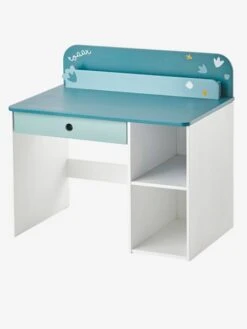 Bureau Maternelle ROAAR Blanc Moyen Uni Avec Decor - Vertbaudet -magasin de meubles pour enfants bureau maternelle roaar 4