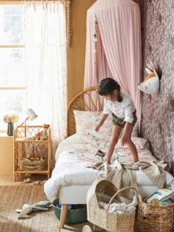 Cadre De Lit LIGNE CONFETTI Blanc/bois - Vertbaudet -magasin de meubles pour enfants cadre de lit ligne confetti 2