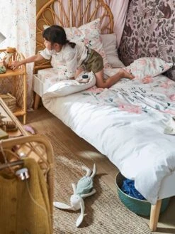 Cadre De Lit LIGNE CONFETTI Blanc/bois - Vertbaudet -magasin de meubles pour enfants cadre de lit ligne confetti 3