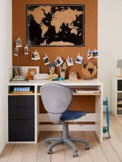 Chaise De Bureau à Roulettes Enfant Super-héros Bleu - Vertbaudet -magasin de meubles pour enfants chaise de bureau a roulettes enfant super heros 4
