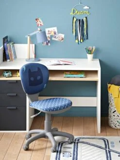Chaise De Bureau à Roulettes Enfant Super-héros Bleu - Vertbaudet -magasin de meubles pour enfants chaise de bureau a roulettes enfant super heros 5