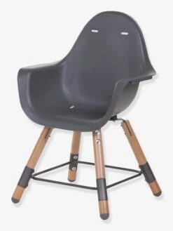 Chaise Haute Evolu 2 CHILDHOME + Coussin Néoprène Anthracite/gris - Childhome -magasin de meubles pour enfants chaise haute evolu 2 childhome coussin neoprene 2
