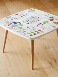 Coloritable L'atelier Des Artistes LES DRÔLES DE BOUILLES Blanc - Les Droles De Bouilles -magasin de meubles pour enfants coloritable latelier des artistes les droles de bouilles 2