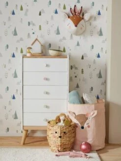 Commode Semainier Avec Poignées Personnalisables LIGNE CONFETTI Blanc - Vertbaudet -magasin de meubles pour enfants commode semainier avec poignees personnalisables ligne confetti 2