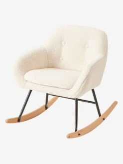 Fauteuil à Bascule Enfant écru - Vertbaudet -magasin de meubles pour enfants fauteuil a bascule enfant 2