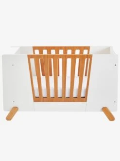 Lit Bébé Avec Barrière Amovible + Rangement Bibliothèque LIGNE PIROUETTE Blanc - Vertbaudet -magasin de meubles pour enfants lit bebe avec barriere amovible rangement bibliotheque ligne pirouette 4