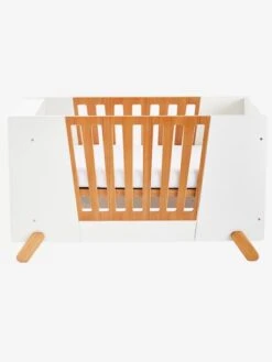 Lit Bébé Avec Barrière Amovible + Rangement Bibliothèque LIGNE PIROUETTE Blanc - Vertbaudet -magasin de meubles pour enfants lit bebe avec barriere amovible rangement bibliotheque ligne pirouette 5