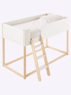 Lit Enfant Mi-hauteur Réversible ZIG-ZAG Blanc - Vertbaudet -magasin de meubles pour enfants lit enfant mi hauteur reversible zig zag 3