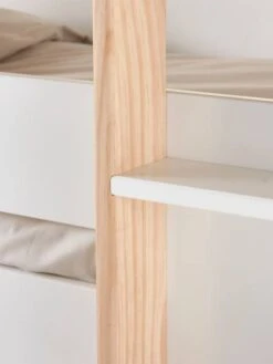 Lits Superposés 3 Niveaux LIGNE EVEREST Blanc/bois - Vertbaudet -magasin de meubles pour enfants lits superposes 3 niveaux ligne everest 3