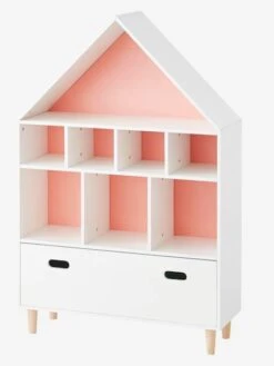 Meuble De Rangement 9 Cases Maison Blanc/bleu - Vertbaudet -magasin de meubles pour enfants meuble de rangement 9 cases maison 2