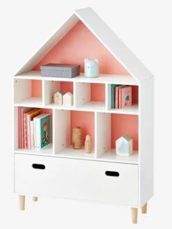 Meuble De Rangement 9 Cases Maison Blanc/bleu - Vertbaudet -magasin de meubles pour enfants meuble de rangement 9 cases maison 3