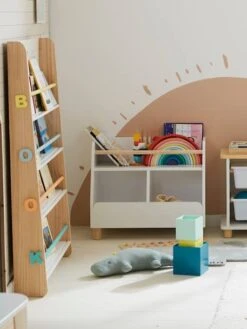 Meuble De Rangement Mixte étagère + Bacs LIGNE PTILOU Blanc/bois - Vertbaudet -magasin de meubles pour enfants meuble de rangement mixte etagere bacs ligne ptilou 4