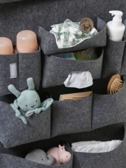 Organisateur à Suspendre Vertbaudet Pour Lit De Bébé Gris Chiné - Vertbaudet -magasin de meubles pour enfants organisateur a suspendre vertbaudet pour lit de bebe 3