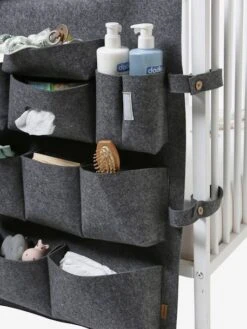 Organisateur à Suspendre Vertbaudet Pour Lit De Bébé Gris Chiné - Vertbaudet -magasin de meubles pour enfants organisateur a suspendre vertbaudet pour lit de bebe 5