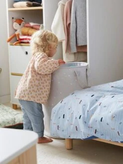 Panier à Linge Personnalisable Gris - Vertbaudet -magasin de meubles pour enfants panier a linge personnalisable 3