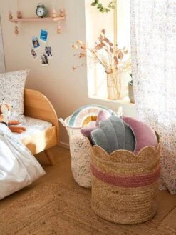 Panier En Jute Festonné Fiore Osier/rose - Vertbaudet -magasin de meubles pour enfants panier en jute festonne fiore 3