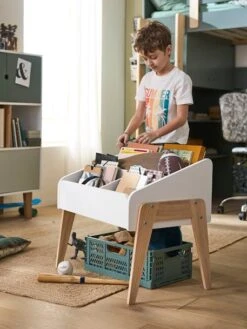 Rangement Livres LIGNE RETRO Blanc Clair Uni - Vertbaudet -magasin de meubles pour enfants rangement livres ligne retro 3