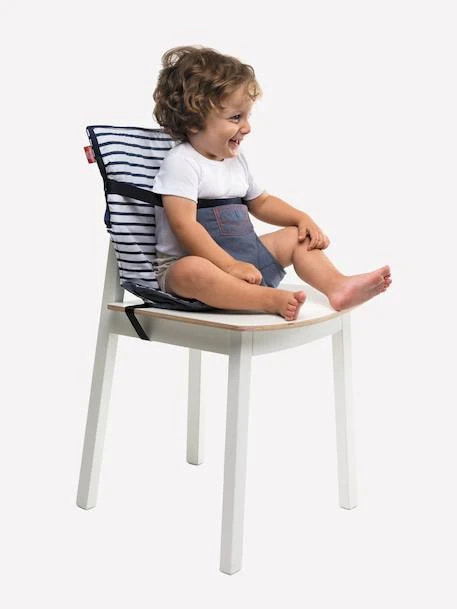Rehausseur BABYTOLOVE Chaise Nomade Blanc / Marine - Baby To Love 4 Rehausseur BABYTOLOVE Chaise Nomade Blanc / Marine - Baby To Love – Image 4