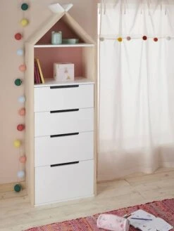 Semainier Fond Réversible Bleu Ou Rose LIGNE TIPILI Bleu Clair - Vertbaudet -magasin de meubles pour enfants semainier fond reversible bleu ou rose ligne tipili 4