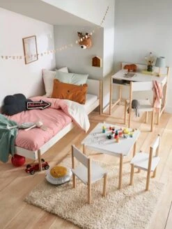 Table De Jeu LIGNE WOODY Blanc - Bois - Vertbaudet -magasin de meubles pour enfants table de jeu ligne woody 2