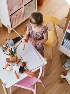 Table De Jeu LIGNE WOODY Blanc - Bois - Vertbaudet -magasin de meubles pour enfants table de jeu ligne woody 3