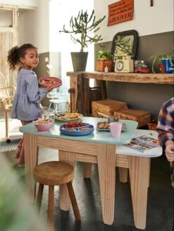 Tables Gigognes Gris Vert/bois + Blanc/bois - Vertbaudet 11 Tables Gigognes Gris Vert/bois + Blanc/bois - Vertbaudet -magasin de meubles pour enfants tables gigognes 5